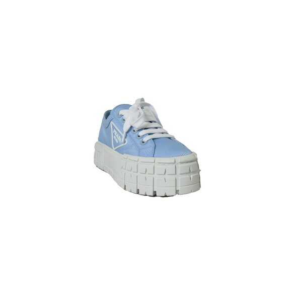 Prada Calzature Donna Nylon Gabardine 1 Cielo Blue - Picture 1 of 4